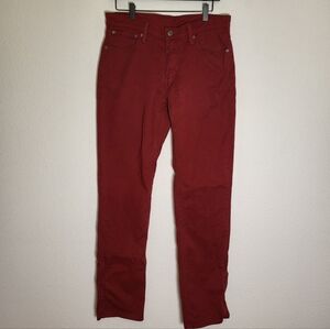 Levi's 511 Commuter Pro Slim Fit Stretch biking Jeans in Burgundy Red size 33x34